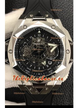 Hublot Big Bang Sang Bleu II 45MM Reloj Réplica a Espejo 1:1 en Acero Inoxidable