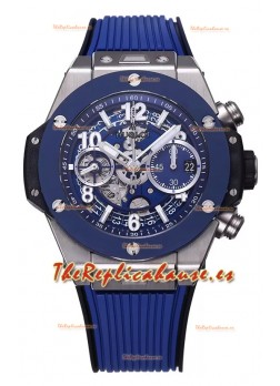 Hublot Big Bang Unico Caja de Acero Inoxidable Azul Edición Reloj Réplica a Espejo 1:1
