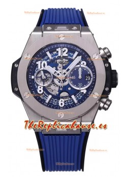 Hublot Big Bang Unico Caja de Acero Inoxidable Azul Edición Reloj Réplica a Espejo 1:1