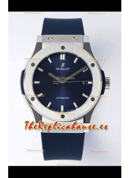 Hublot Classic Fusion Acero Dial Azul 42MM Reloj Réplica Suizo Calidad Espejo 1:1