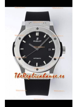 Hublot Classic Fusion Acero Dial Negro 42MM Reloj Réplica Suizo Calidad Espejo 1:1