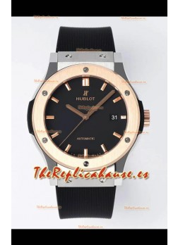 Hublot Classic Fusion Dial Negro de Dos Tonos 42MM Reloj Réplica Suizo Calidad Espejo 1:1