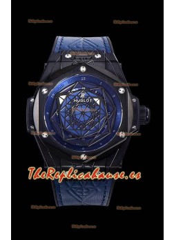 Hublot Big Bang One Click Sang Bleu Reloj Réplica a espejo 1:1 en Caja de Cerámica - 45MM Dial Azul