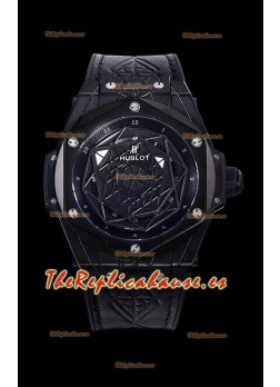 Hublot Big Bang One Click Sang Bleu Reloj Réplica a espejo 1:1 Caja en Acero Inoxidable 45MM - Dial Negro
