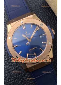 Hublot Classic Fusion Reloj Réplica Suizo a Espejo 1:1 Caja en Acero 904L Dial Azul 42MM
