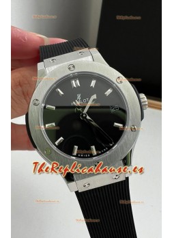 Hublot Classic Fusion Acero Inoxidable 33MM Dial Negro Reloj Movimiento Cuarzo Suizo Calidad Espejo 1:1