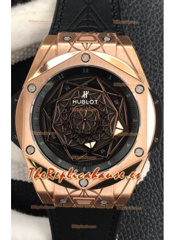 Hublot Big Bang Sang Bleu Reloj Réplica a Espejo 1:1 - 45MM Reloj en Oro Rosado