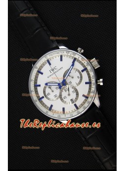 IWC Schaffhausen Reloj Réplica Japonés Movimiento de Cuarzo Dial en Blanco