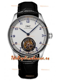 IWC Portugieser IW5458 Hand-Wound Genuino Tourbillon Acero Reloj Réplica Suiza 