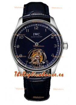 IWC Portugieser IW5458 Hand-Wound Genuino Tourbillon Acero Reloj Réplica Suiza 
