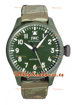 IWC Big Pilot's Edición Top Gun Woodland 43MM Caja Cerámica Reloj Réplica Suiza 