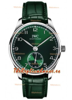 IWC Portugieser Automático 40 IW358310 Dial Verde Acero Inoxidable Reloj Réplica Espejo 1:1 
