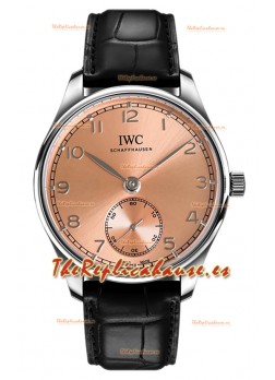 IWC Portugieser Automático 40 IW358313 Dial Rosado Acero Inoxidable Reloj Réplica Espejo 1:1  
