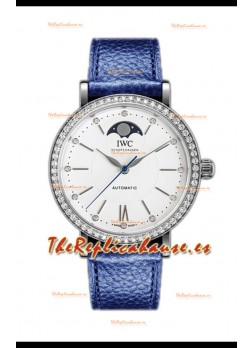 IWC Portofino IW659601 Automático Fase Lunar Reloj Caja Acero en Dial Blanco 37MM