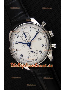 IWC Portugieser Chronograph Classic IW390302 Reloj Réplica Suizo Dial Blanco