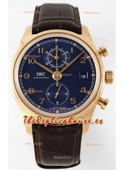 IWC Portugieser Cronógrafo Clasico IW390305 Dial Amarillo Dial Azul Réplica Espejo 1:1