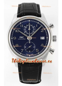 IWC Portugieser Cronógrafo Clasico IW390303 Dial Azul Reloj Réplica Suizo