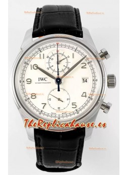 IWC Portugieser Cronógrafo Clásico IW390403 Dial Blanco Reloj Réplica Suizo