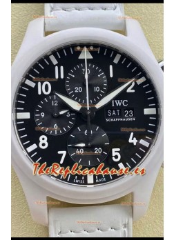 IWC Pilot's Cronógrafo Top Gun Cerámica IW389105 Réplica Espejo 1:1 en Dial Negro