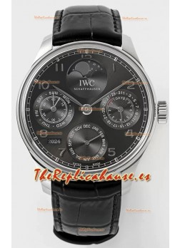 IWC Portuguese Calendario Perpetuo Reloj Suizo Acero 904L REF. IW503301