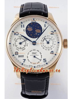 IWC Portuguese Calendario Perpetuo Reloj Suizo Oro Rosado REF. IW503302