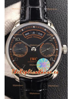 IWC Portuguese Reloj Réplica Suizo a Espejo 1:1 Dial Marrón Caja de Acero