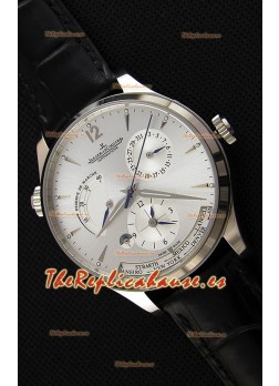 Jaeger LeCoultre Master Geographic Indicador de Reserva de Energía Caja de Acero Dial de Acero Reloj Réplica Suizo