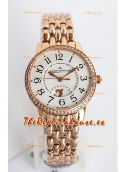 Jaeger-LeCoultre Rendez-Vous Acero Dia y Noche Reloj Suizo Réplica Espejo 1:1 Oro Rosado