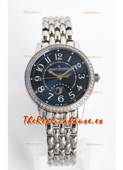 Jaeger-LeCoultre Rendez-Vous Acero Dia y Noche Reloj Réplica de Acero a Espejo 1:1 Dial Azul
