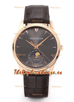 Jaeger LeCoultre Master Reloj Ultra Fino Luna Oro Rosado Réplica a Espejo 1:1