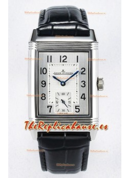 Jaeger-LeCoultre Reverso Super Clone DuoFace Negro/Blanco Reloj Réplica Acero 