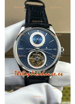 Jaeger LeCoultre Master Ultra-Thin Tourbillon Dial Azul Caja Acero Inoxidable