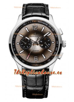 Jaeger LeCoultre Polaris Q902843J Chronograph Dial Gris Correa Piel Reloj Réplica Suiza 