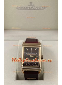 Jaeger-LeCoultre Reverso DuoFace Reloj Oro Rosado Dial Rojo en Movimiento Suizo Automático