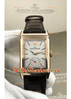 Jaeger-LeCoultre Reverso DuoFace Reloj Caja Oro Rosado Dial Marrón en Movimiento Suizo Automático