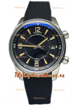 Jaeger LeCoultre Polaris Date Dial Negro Correa Goma Reloj Réplica Espejo 1:1 42MM