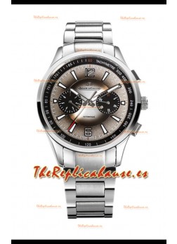 Jaeger LeCoultre Polaris Chronograph Caja Acero Inoxidable Dial Gris Reloj Réplica Suiza 