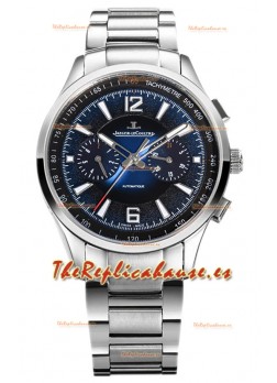 Jaeger LeCoultre Polaris Chronograph Caja Acero Inoxidable Dial Azul Reloj Réplica Suiza 
