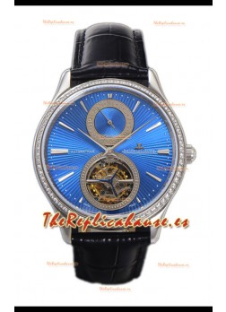 Jaeger LeCoultre Master Tourbillon Ultra-Fino Dial Azul Caja Acero Inoxidable