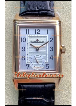 Jaeger-LeCoultre Reverso DuoFace Caja Oro Rosado Reloj en Movimiento Suizo Automático
