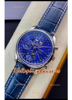 Longines Master Collection REF L2.673.4.92.0 Reloj Réplica Suizo Dial Azul Correa de Piel