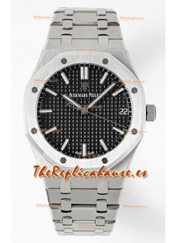 Audemars Piguet Royal Oak 15500 41MM Dial Negro Reloj Réplica a Espejo 1:1 Dial Negro Acero 904L Movimiento Calibre 4302