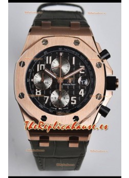 Audemars Piguet Royal Oak Offshore Dial Negro Reloj Réplica Cronógrafo a Espejo 1:1 - Acero 904L