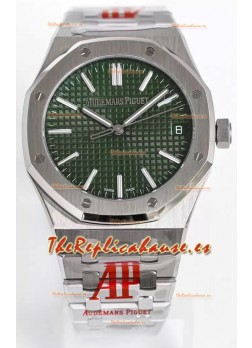 Audemars Piguet Royal Oak 15510 41MM Dial Verde Acero 904L Movimiento CALIBRE 4302 Réplica a Espejo 1:1
