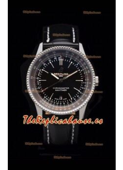 Breitling Navitimer 1 Automatic Reloj Réplica Suizo Dial en Negro - Correa de Piel