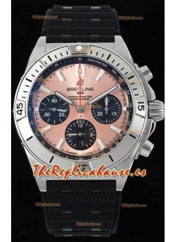 Breitling Chronomat B01 42 Edición Suiza Caja Acero 904L Dial Rosado Reloj Réplica a Espejo 1:1