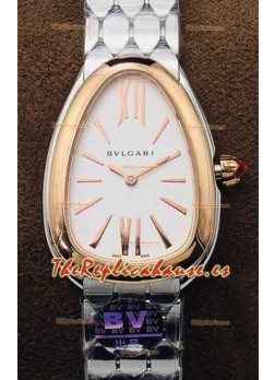 Bvlgari Edición Serpenti Seduttori Reloj en Acero Inoxidable - Bisel Oro Rosado Réplica a Espejo 1:1