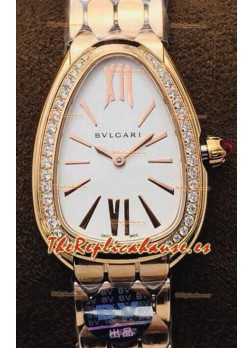 Bvlgari Edición Serpenti Seduttori Reloj Caja en Oro Rosado - Réplica a Espejo 1:1