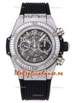 Hublot Big Bang Unico Acero Caja Inoxidable Diamantes Calidad a Espejo 1:1 Reloj Réplica Suizo