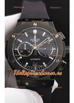 Hublot Classic Fusion Chronograph Bisel y Caja de Cerámica Dial Negro Reloj Réplica a Espejo 1:1